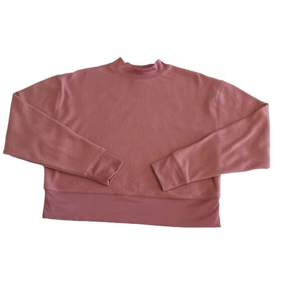 Abound Sweatshirt Cropped High Neck Super Soft Pink Mauve Long Sleeves Small - Picture 7 of 9